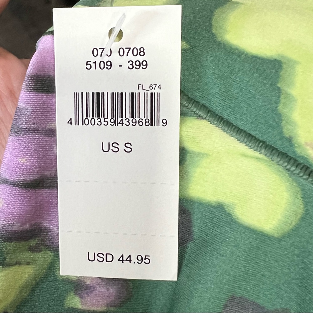 Aerie Women Offline Green Floral Print High Rise
Crossover 7/8 Tight Leggings S - Picture 9 of 15